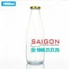 Chai Sữa Tròn 1000ml | Chai thủy tinh nắp thiếc