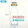 Chai Sữa vuông 300ml | Chai thủy tinh nắp thiếc