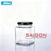 Hũ Vuông 200ml | Hũ Thủy Tinh Nắp Thiếc