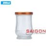 Hũ Thủy Tinh Sen Cao Sọc Đựng Yến 200ml