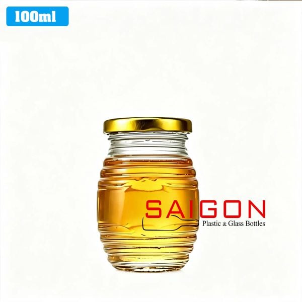 Hũ Ong 100ml | Hũ thủy tinh nắp thiếc