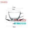 PG310.325 - Bộ Tách Thủy Tinh Prim Earl's Cup 220ml | Nhập Khẩu Thái Lan