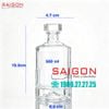 Chai Rượu Hibi lùn 500ml | Bình chiết ( ngâm ) rượu nút thủy tinh