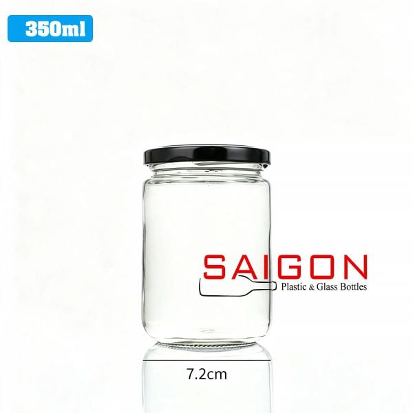 Hũ Trụ 350ml | Hũ Thủy Tinh Nắp Thiếc