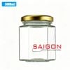 Hũ Lục Giác 380ml | Hũ Thủy Tinh Nắp Thiếc