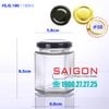 Hũ Lục Giác 180ml | Hũ Thủy Tinh Nắp Thiếc