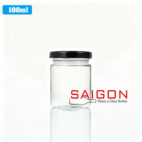 Hũ Trụ 100ml | Hũ Thủy Tinh Nắp Thiếc