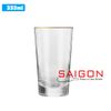 DELI DSY5840-2AR - Ly Thủy Tinh Delisoga Studio Gold Rim Stripes Tumber Glass 333ml | Thủy Tinh Cao Cấp