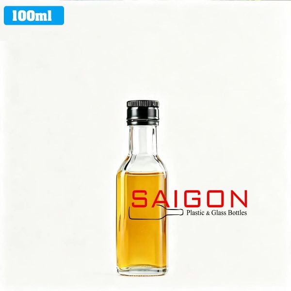 Chai Vuông 100ml | Chai thủy tinh nắp nhôm