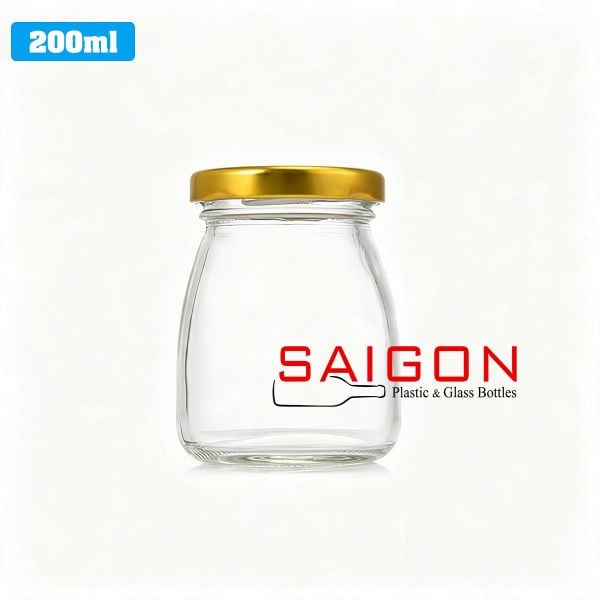 Hũ Pudding lùn 200ml | Hũ thủy tinh nắp thiết