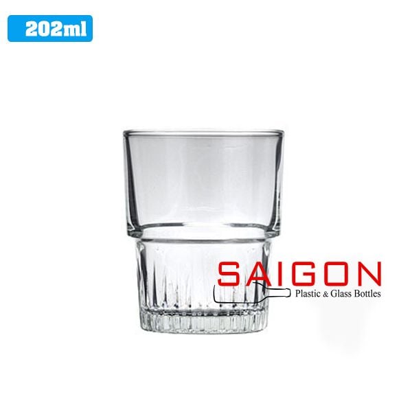 LG-104007(40) - Ly Thủy Tinh Lucky Stackable Rock 202ml | Nhập Khẩu Thái Lan
