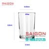 Libbey 58 - Ly Thủy Tinh Libbey Straight Sided Seltzer 177ml | Nhập Khẩu USA