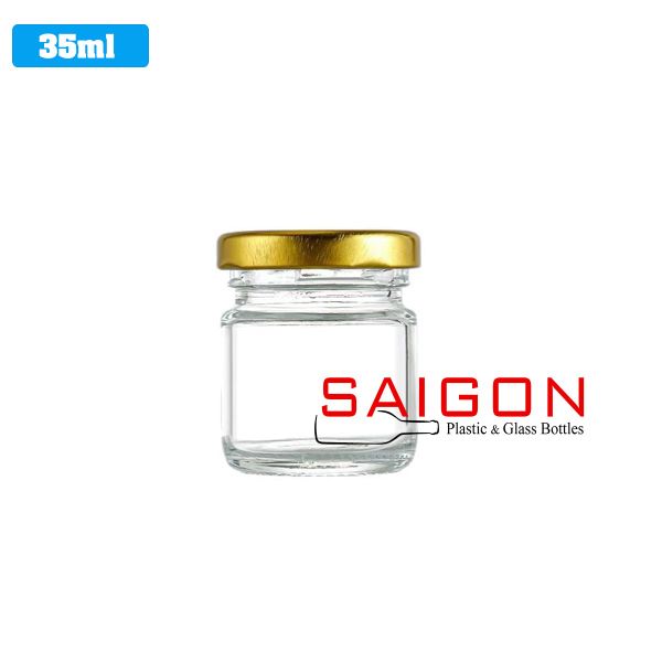 Hũ Trụ 35ml | Hũ Thủy Tinh Nắp Thiếc