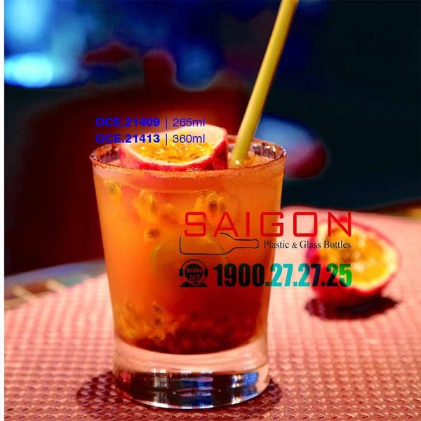 Ocean B21413 - Ly Thủy Tinh Ocean Ethan Double Rock 360ml | Nhập Khẩu Thái Lan