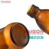 Chai Tròn Bầu Hỗ Phách 100ml  | Chai thủy tinh nắp nhôm