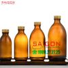 Chai Tròn Bầu Hỗ Phách 100ml  | Chai thủy tinh nắp nhôm