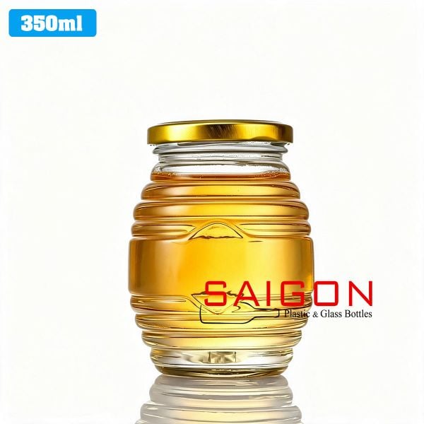 Hũ Ong 350ml | Hũ thủy tinh nắp thiếc