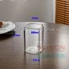 INS 1001-1 -  Ly Thủy Tinh INS Borosilicate Plaza Rock Glass 270ml | Thủy Tinh Cao Cấp