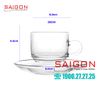LG-311807.755 - Bộ Tách Thủy Tinh Lucky Stack Tea Cup Glass 202ml | Nhập Khẩu Thái Lan