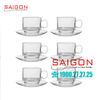 LG-311807.755 - Bộ Tách Thủy Tinh Lucky Stack Tea Cup Glass 202ml | Nhập Khẩu Thái Lan