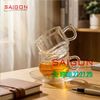 LG-311807.755 - Bộ Tách Thủy Tinh Lucky Stack Tea Cup Glass 202ml | Nhập Khẩu Thái Lan