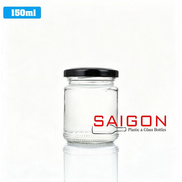 Hũ Trụ 150ml | Hũ Thủy Tinh Nắp Thiếc