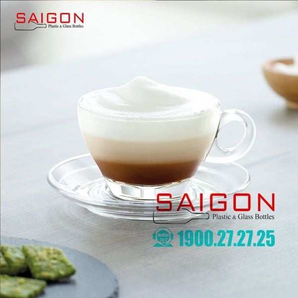 Ocean P02443 - Ly Thủy Tinh Ocean Caffe Latte 260ml | Nhập Khẩu Thái Lan