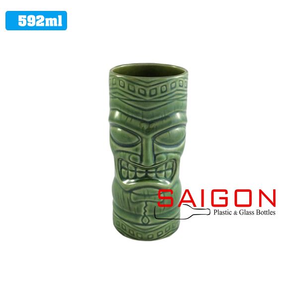 Libbey 996043 - Ly Sứ Libbey Tiki Tumbler Green 592ml | Nhập Khẩu E.U