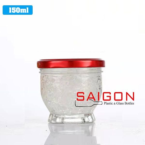 Hũ Thủy Tinh Sen Lùn Đựng Yến 150ml