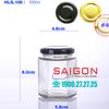 Hũ Lục Giác 100ml | Hũ Thủy Tinh Nắp Thiếc