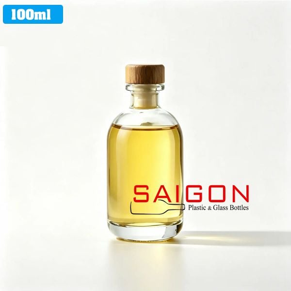 Chai tròn Boston 100ml | Chai thủy tinh nút nhấn