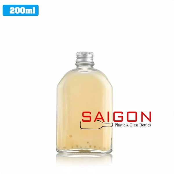 Chai Dẹp Vai Bầu 200ml | Chai thủy tinh nắp nhôm