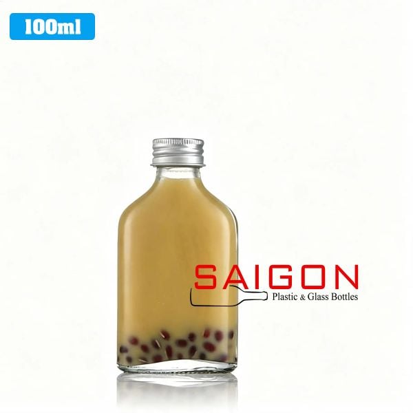 Chai Dẹp Cổ Cao 100ml | Chai thủy tinh nắp nhôm