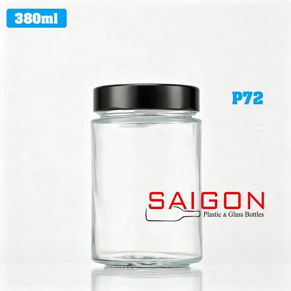 Hũ Trụ 380ml Nắp Thiếc Dày P70 | Hũ Thủy Tinh Nắp Thiếc