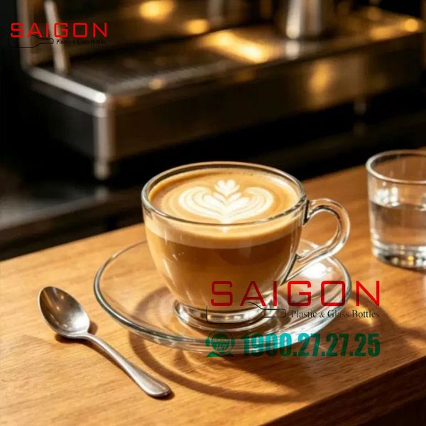 PG310.325 - Bộ Tách Thủy Tinh Prim Earl's Cup 220ml | Nhập Khẩu Thái Lan
