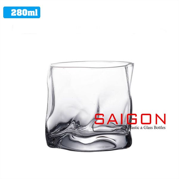 Deli ES7040 - Ly Thủy Tinh Deli Apple Green Wave Shiny Whisky Glass 280ml | Thủy Tinh Cao Cấp