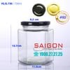 Hũ Lục Giác 730ml | Hũ Thủy Tinh Nắp Thiếc