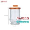 Hũ Thủy Tinh Sen Cao Sọc Đựng Yến 200ml