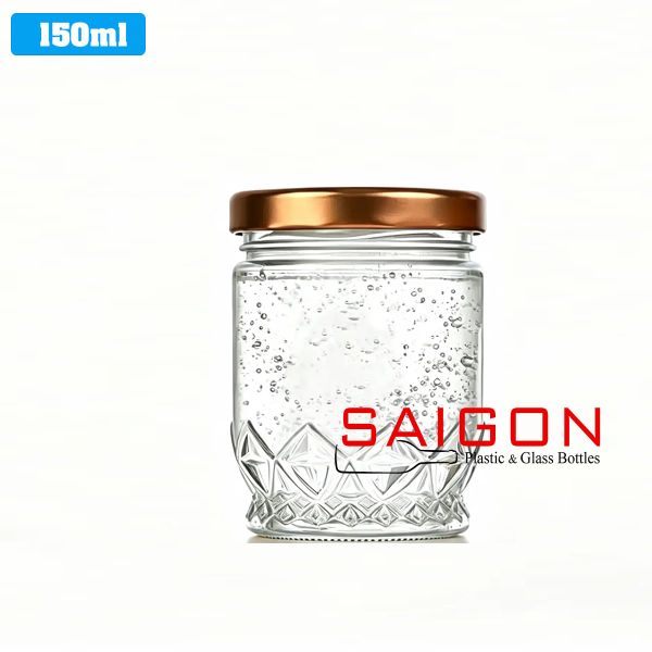 Hũ Thủy Tinh Sen Trụ Đựng Yến 150ml