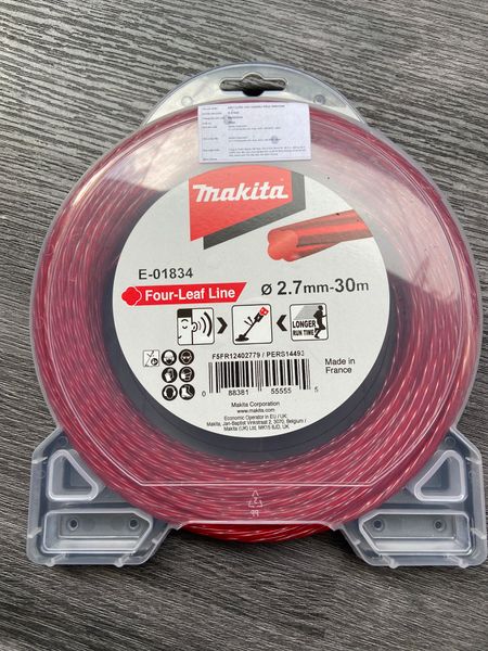 DÂY CƯỚC CẮT CỎ(MÀU ĐỎ)2.7MMX30M Makita E-01834