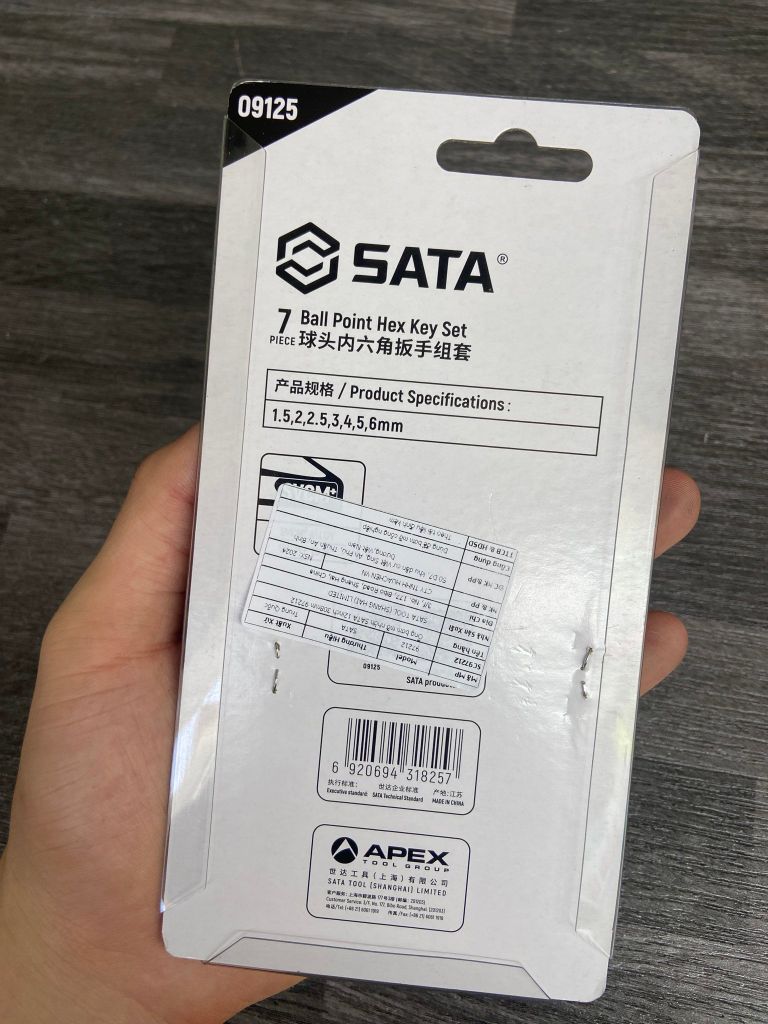 Bộ cờ lê hình chữ L SATA 1 bộ 7 cái 09125