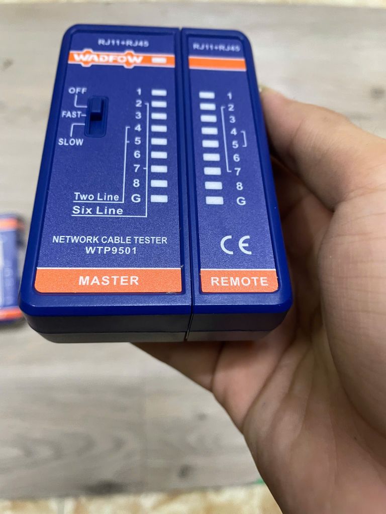 Thiết bị kiểm tra cáp mạng RJ11+RJ45 WADFOW ĐỒ NGHỀ WTP9501