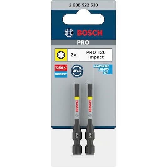 Đầu vặn vít T20 Power Bit (1 đầu), 2pcs BOSCH PHỤ KIỆN 2608522530