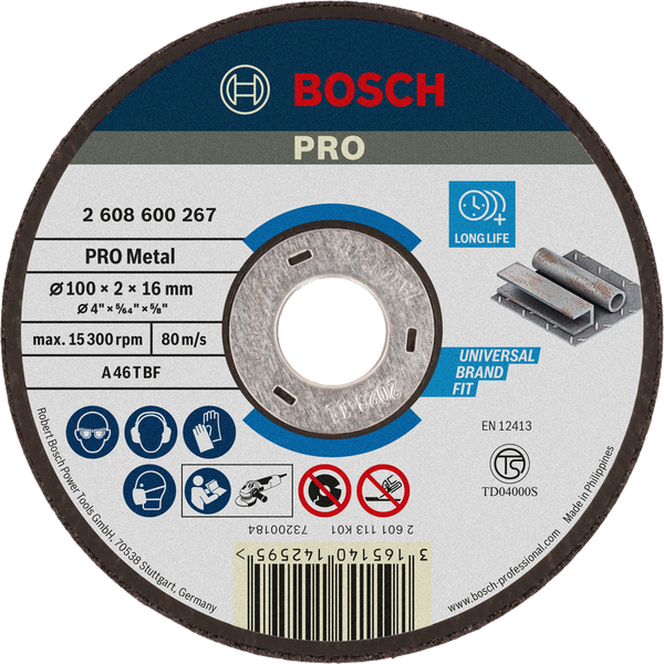 Đá cắt 100x2x16mm (sắt) - Best for Metal Bosch 2608600267