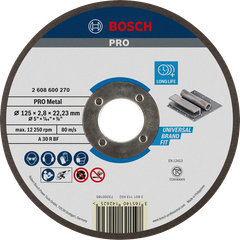 Đá cắt 125x2.8x22.2mm (sắt) - Expert for Metal Bosch 2608600270