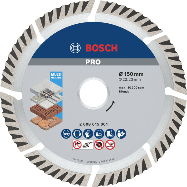 Đĩa cắt kim cương 150x22.2mm đa năng BOSCH PHỤ KIỆN 2608615061