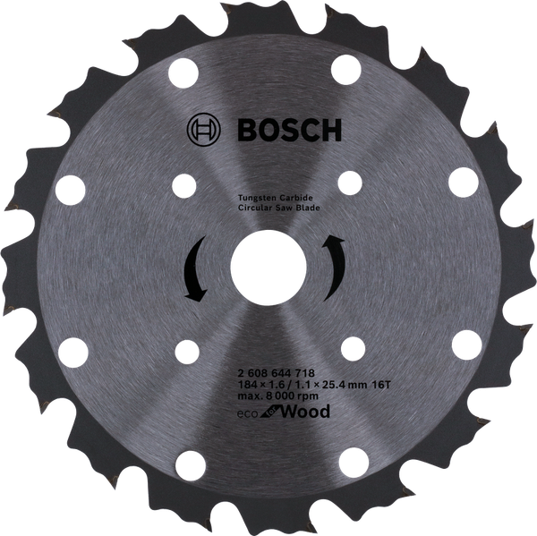 184x1.6/1.1x25.4mm Lưỡi cưa gỗ CoolTeq Bosch 2608644718