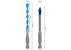 Mũi khoan gạch cứng & Mũi khoan đa năng Hex-9 Bosch 2608902366 6mm