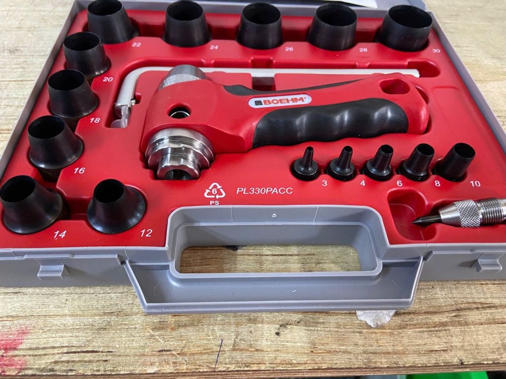 Bộ đục lỗ gioăng 19 chi tiết 3-30mm Boehm JLB330PACC