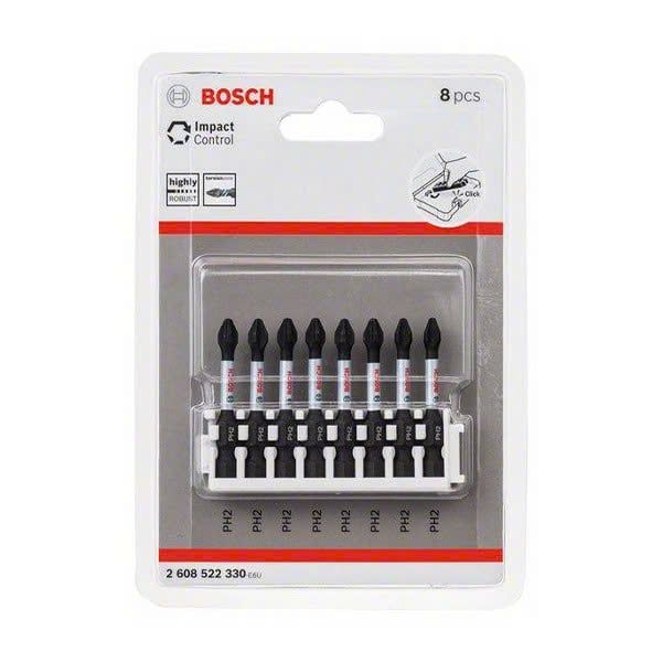 Bộ 8 đầu vặn vít Impact Control 50mm (PH2) BOSCH PHỤ KIỆN 2608522330